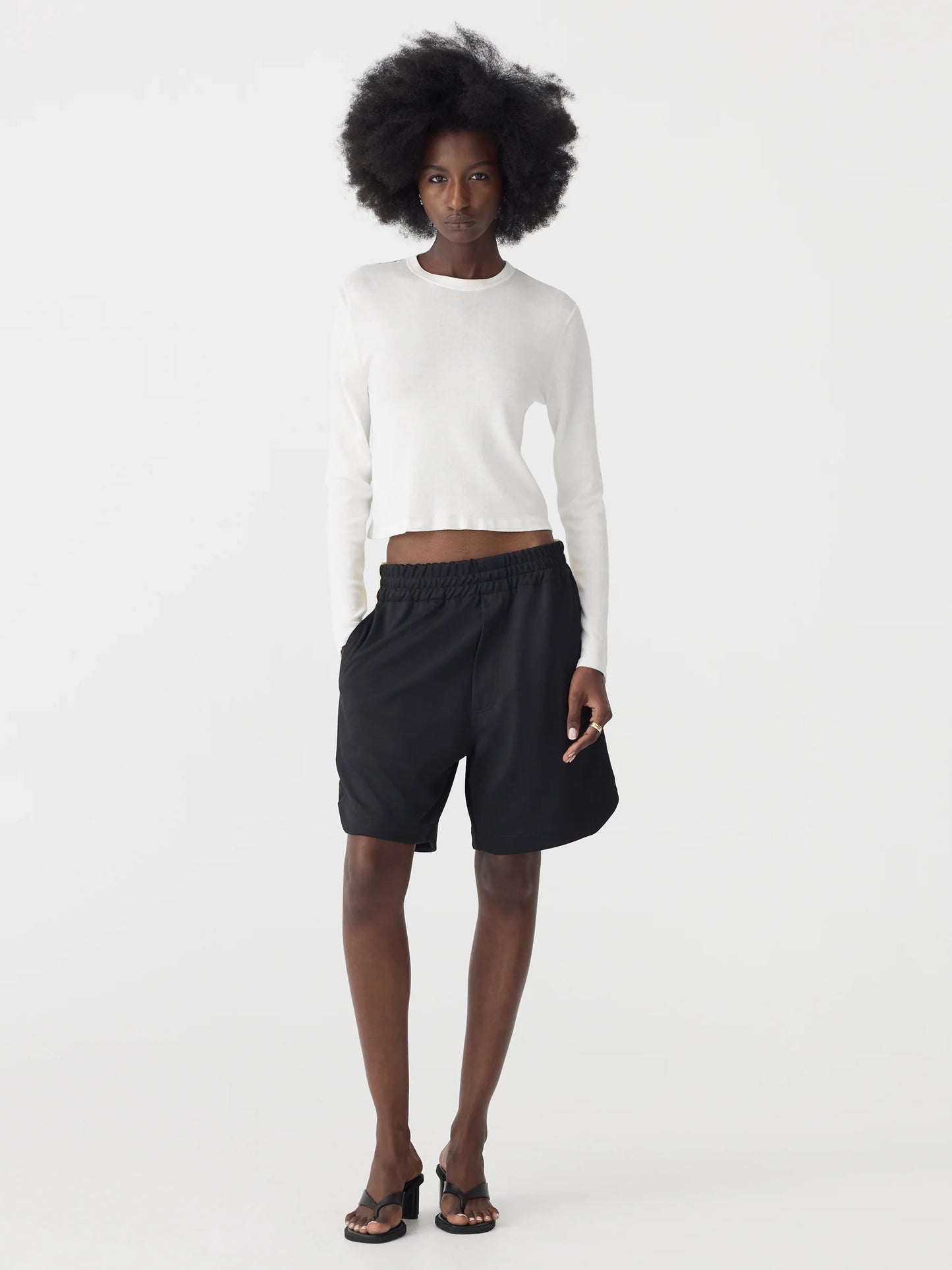 Bassike Pique basketball short - LEMON/BLK