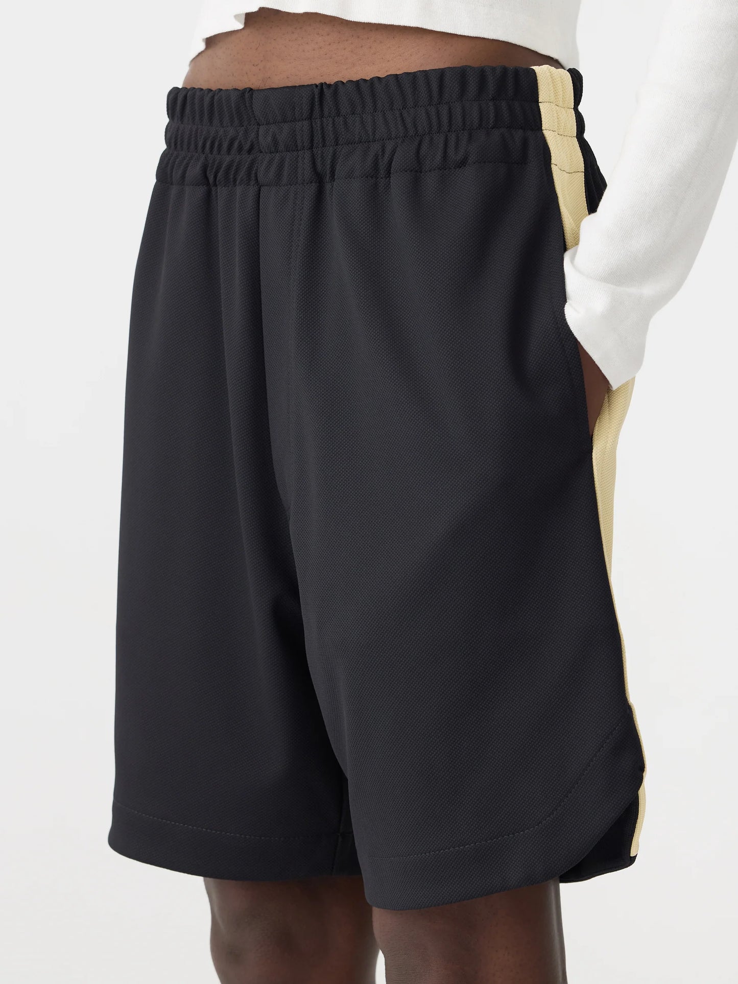 Bassike Pique basketball short - LEMON/BLK