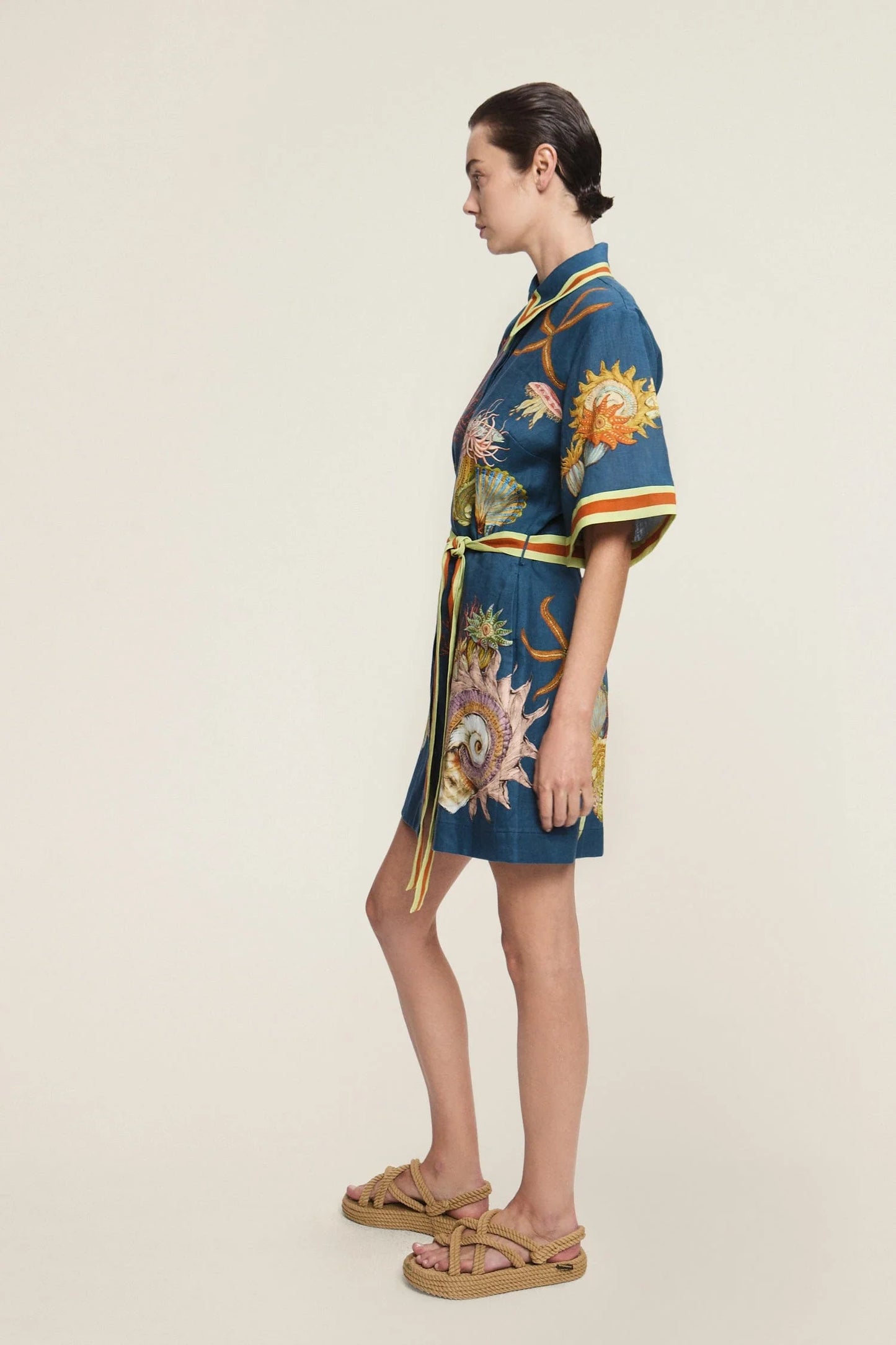 Alemais Dorian Linen Mini Dress