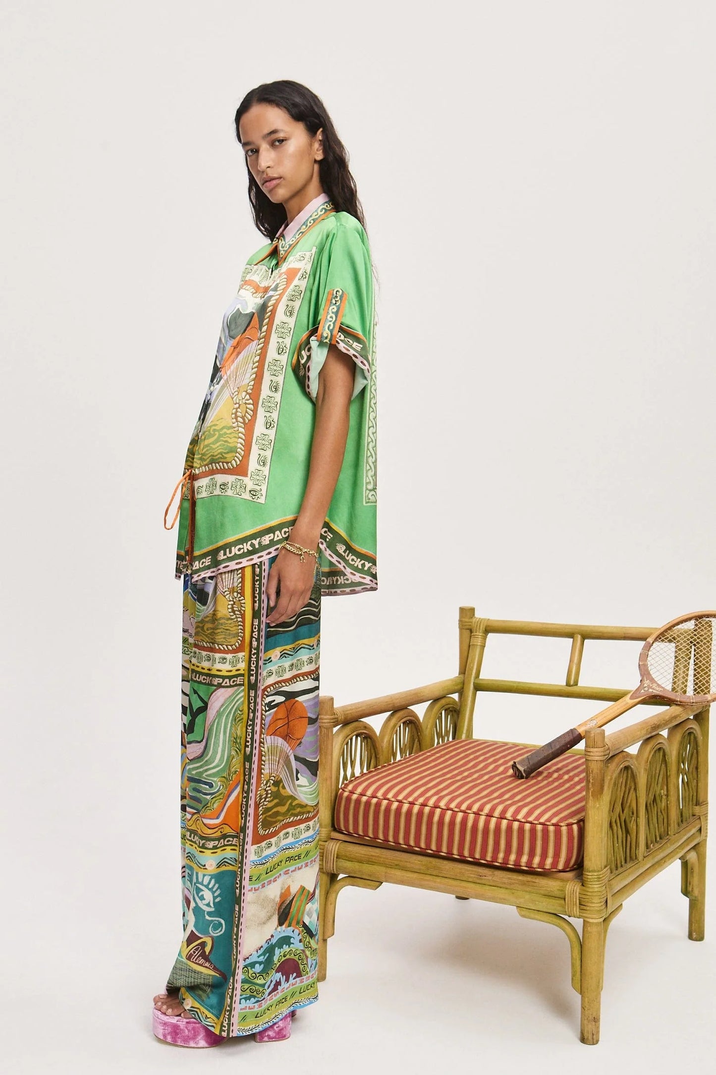 Alemais Lucky Pace Silk Shirt