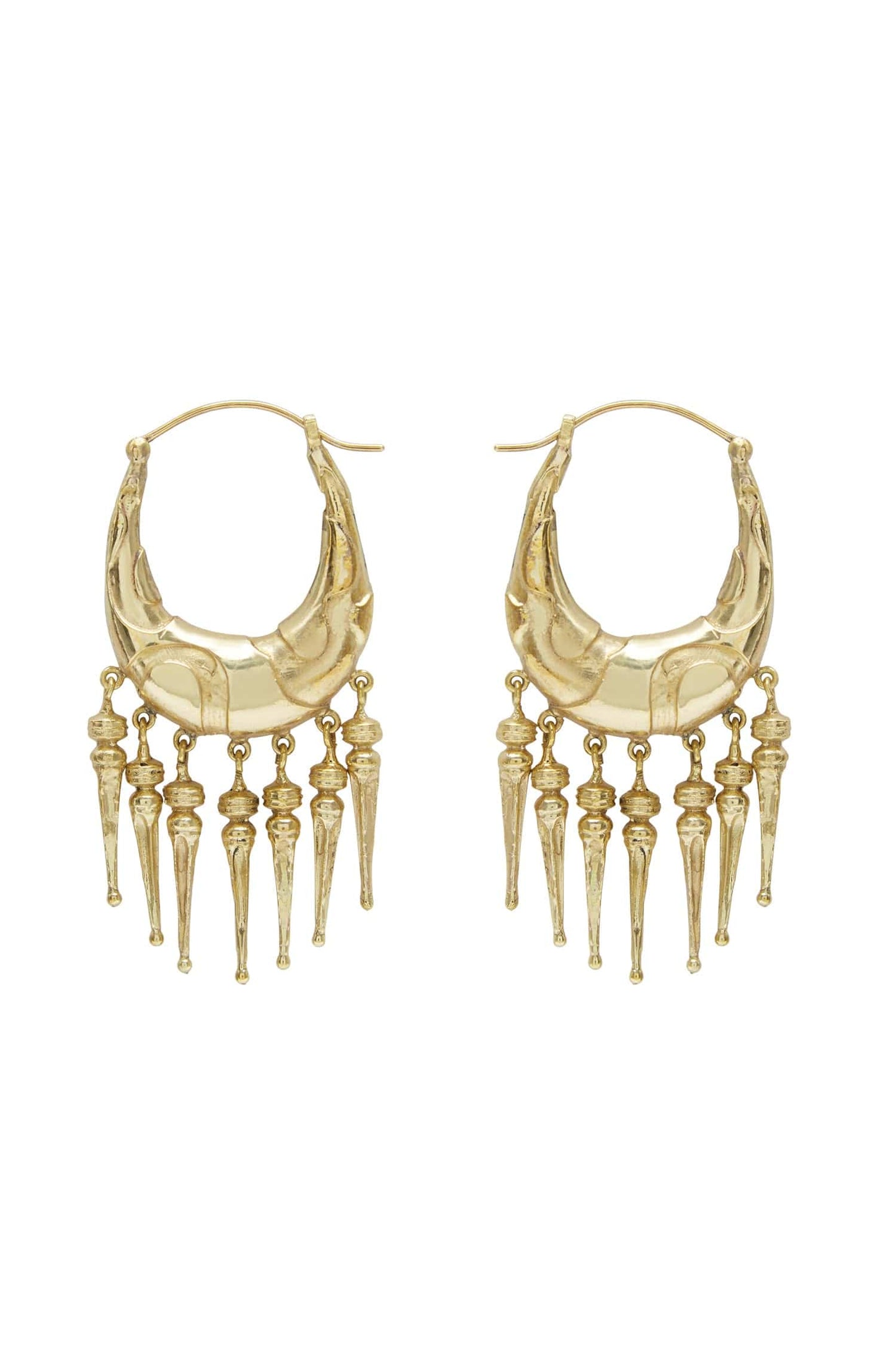 Alemais Le Jardin Spike Drop Hoop Earrings