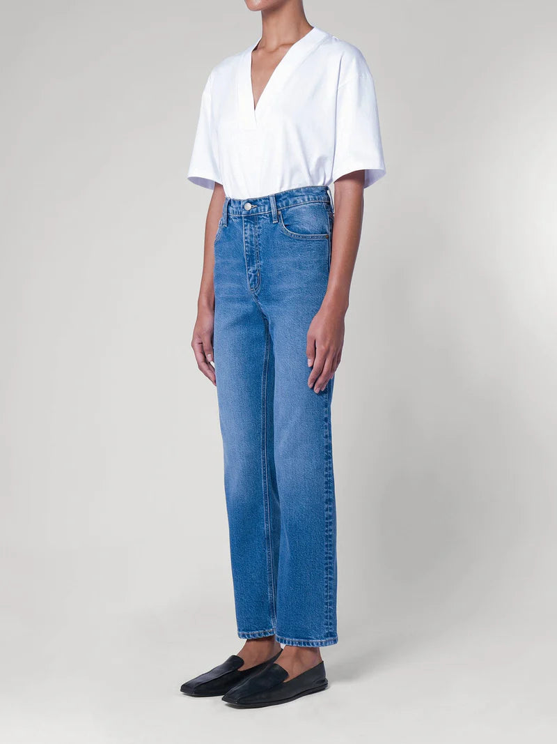 Side profile showing relaxed hip and ankle-length leg – Nobody Cameron Jean