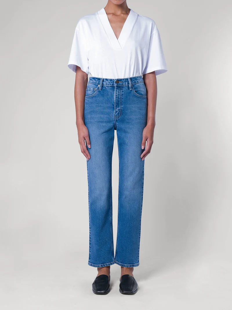 Front view of Cameron Jean in Glorify wash by Nobody Denim – straight leg fit