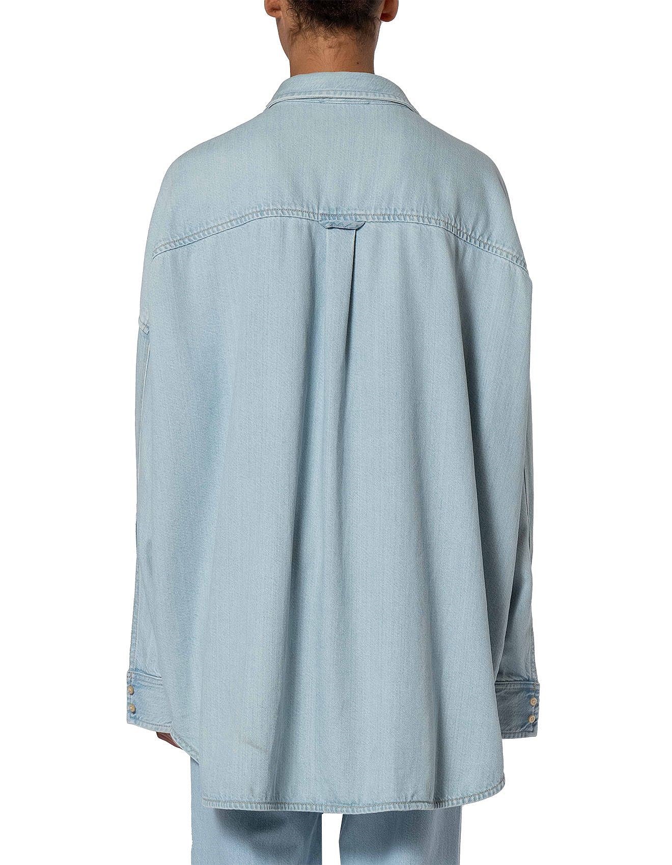 Ryla Oversized Shirt - Blue Silk/One Size