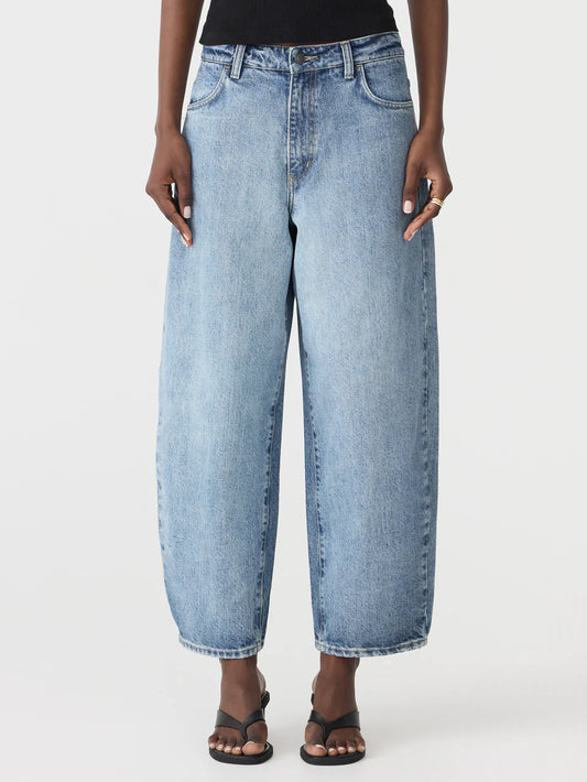 Bassike Barrel Leg Jean -Super Light Wash