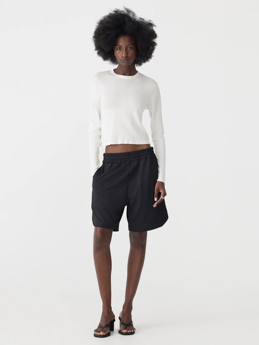 Bassike Pique basketball short - LEMON/BLK