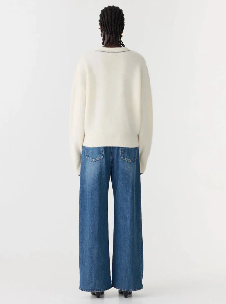 Bassike Superfine Merino Cardigan - Natural