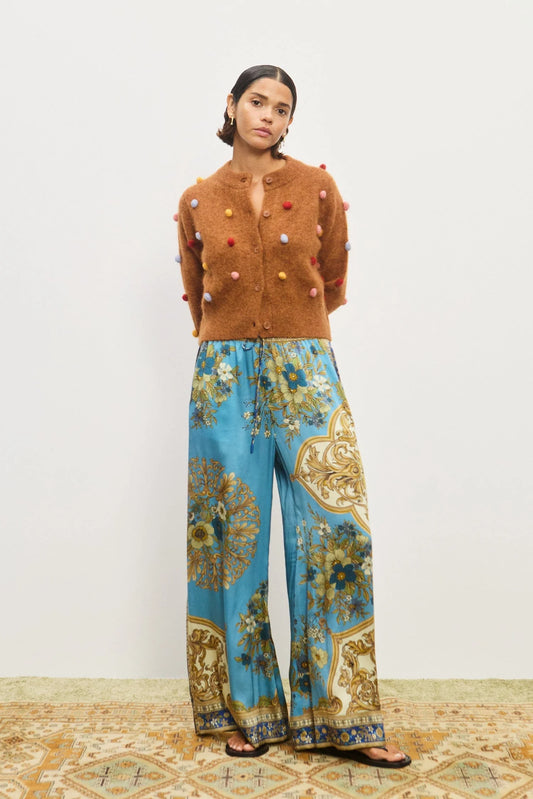 Alémais – Elia Cropped Cardigan in Tobacco