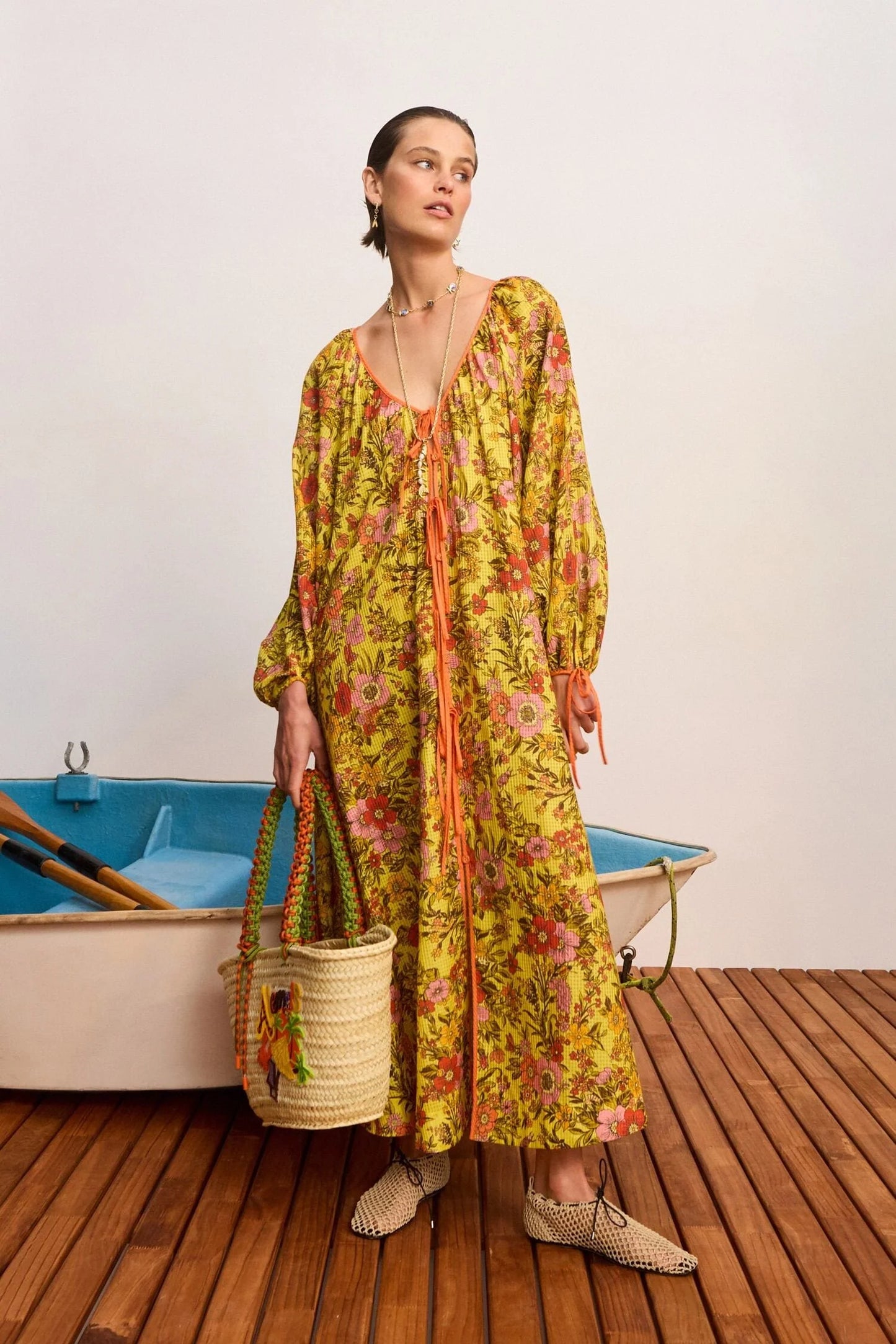 Alemais Kitty Tie Front Shirtdress