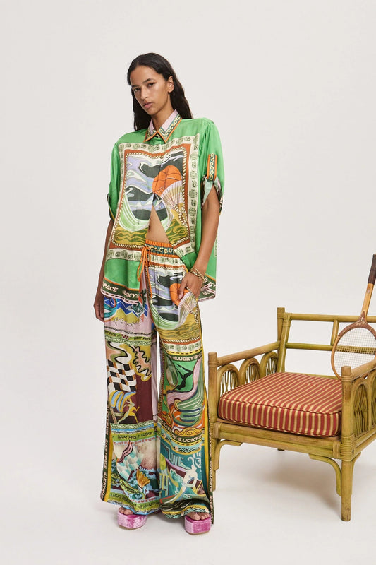 Alemais Lucky Pace Silk Pant