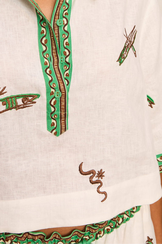 Alemais Wanda Embroidered Shirt