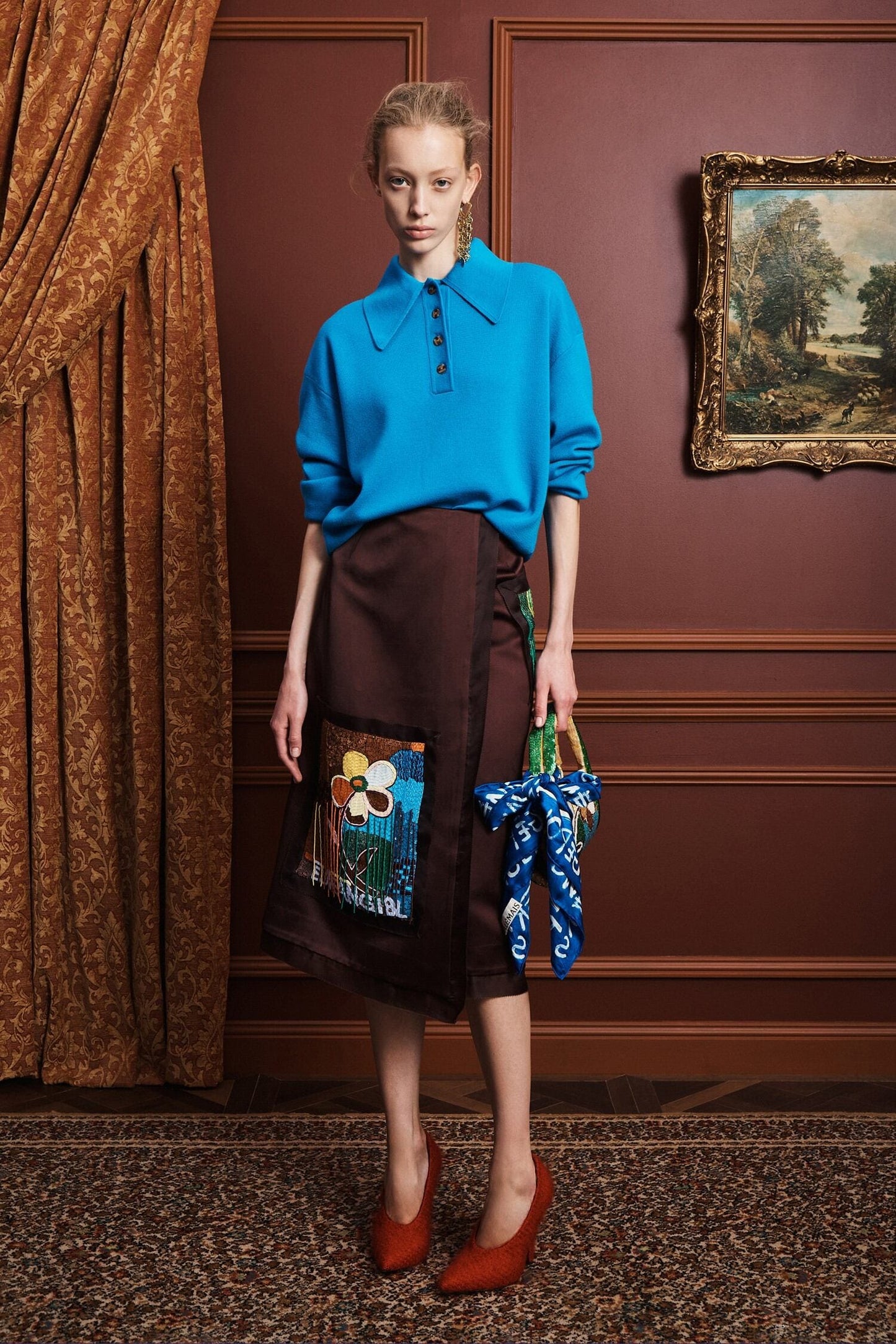Alemais Claudia  Azure Knit Polo