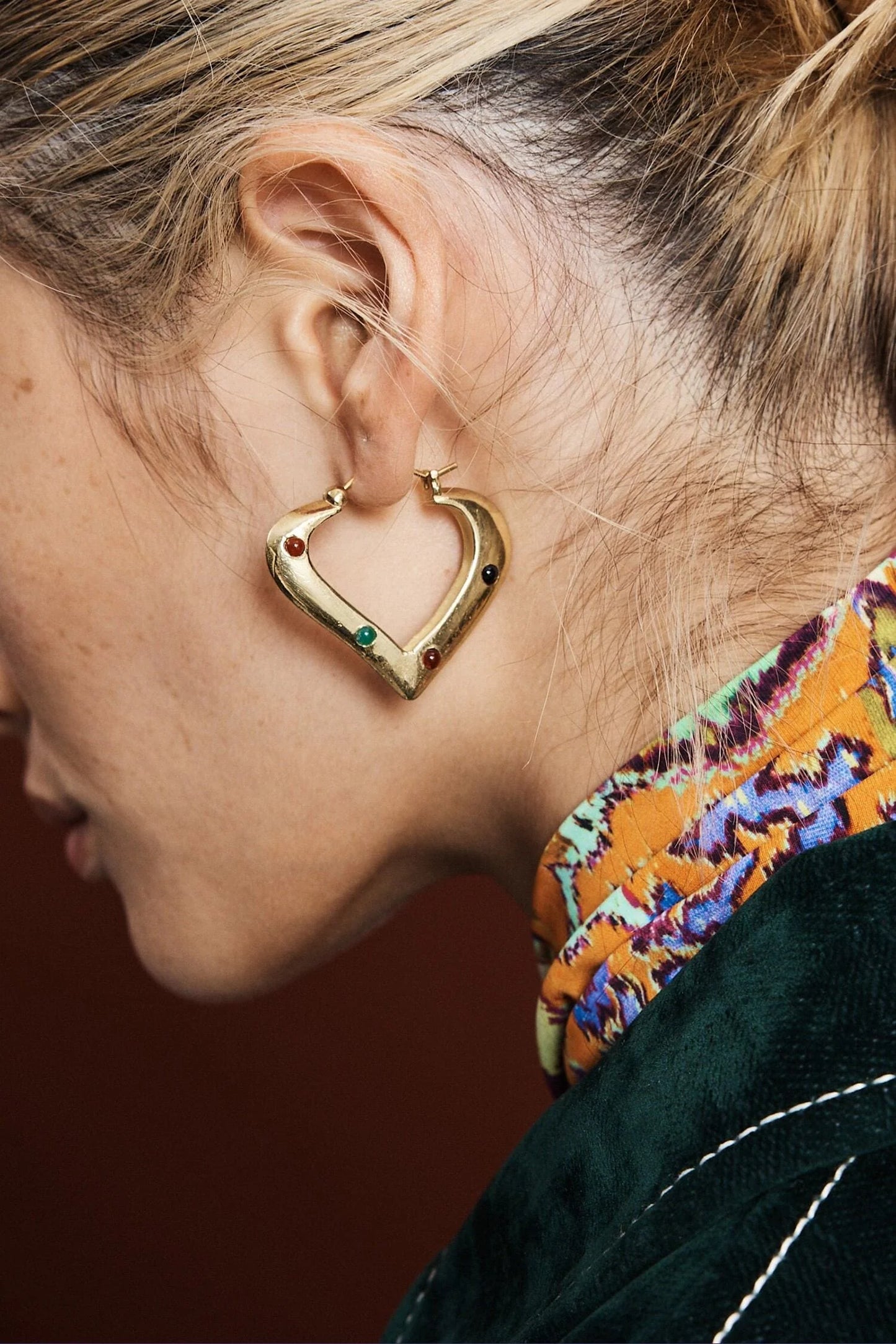 Alemais Atomic Heart Hoop Earrings