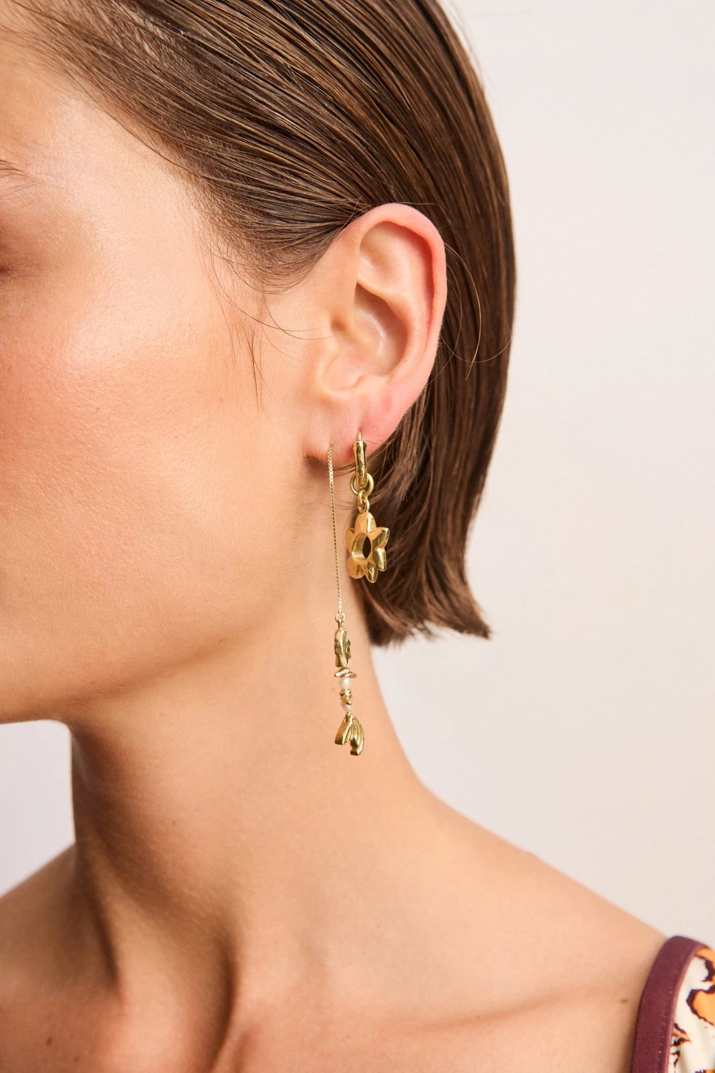 Alemais Calypso Flower and Heart Earrings