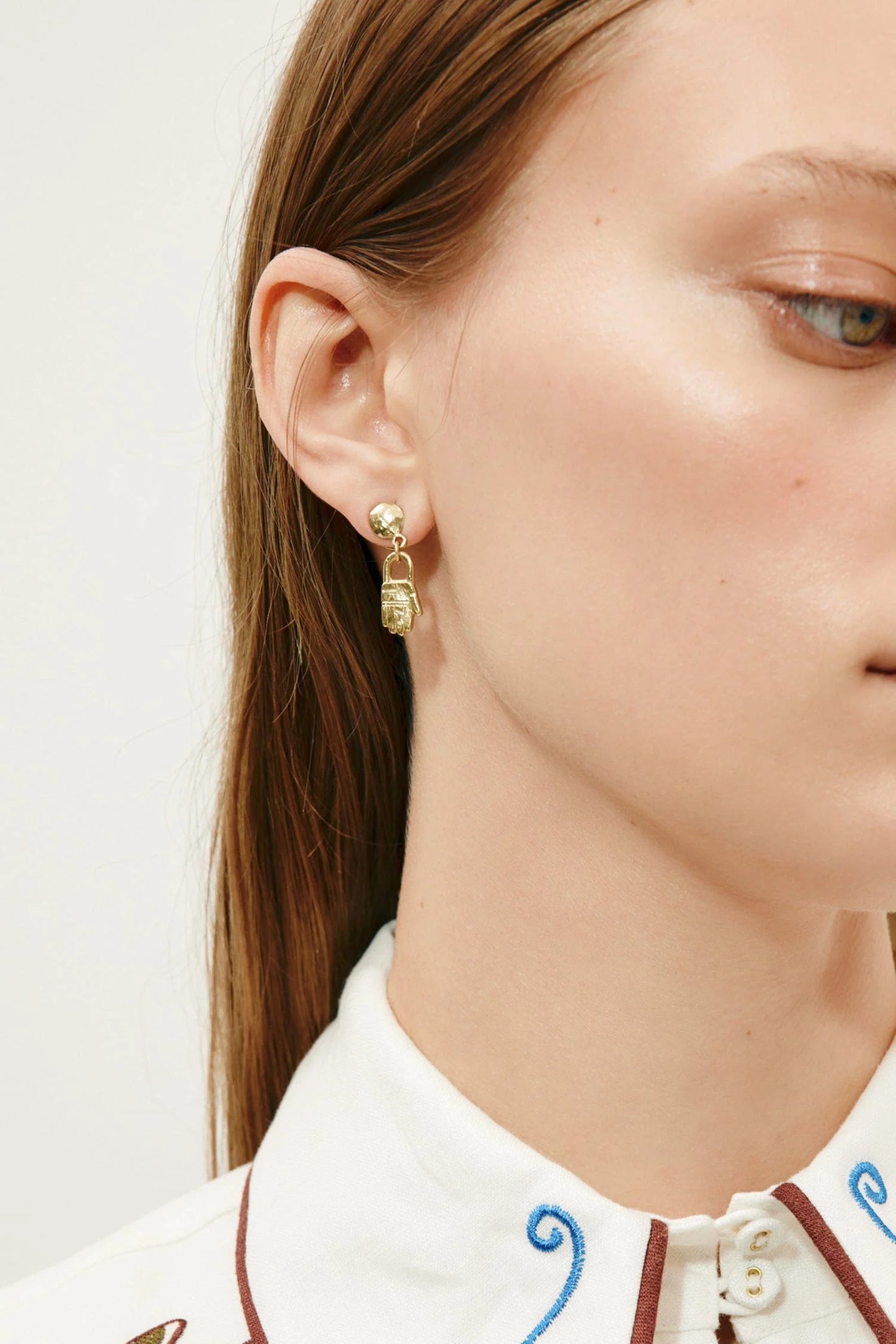 Alemais Le Jardin Mini Hand Drop Studs