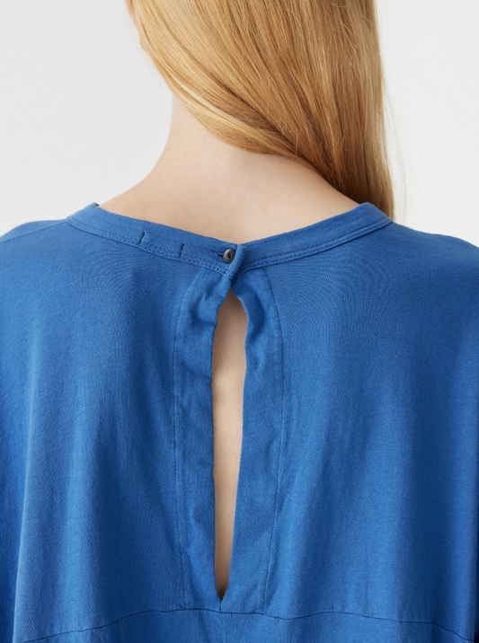 Slouch Circle Long Sleeve Tee in Marine Blue