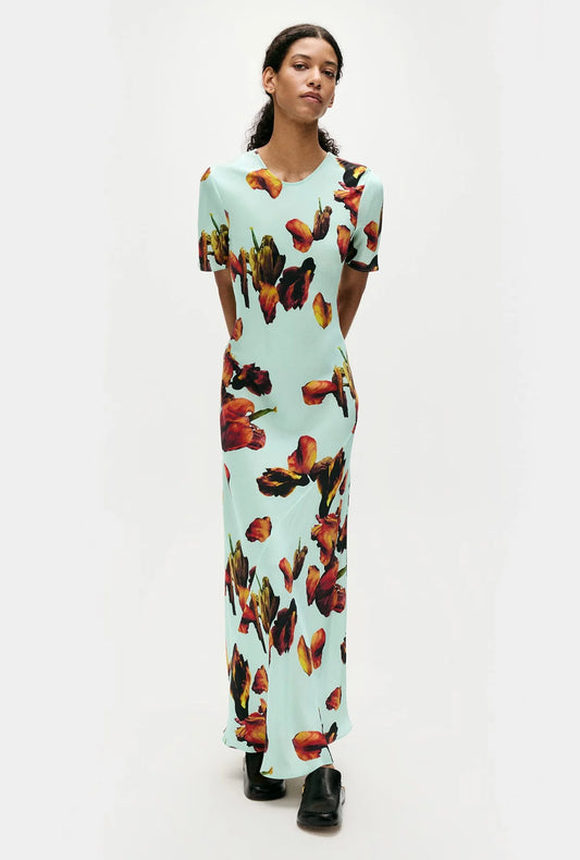 Silk Laundry - Short Sleeve Dress Tulipa Dew