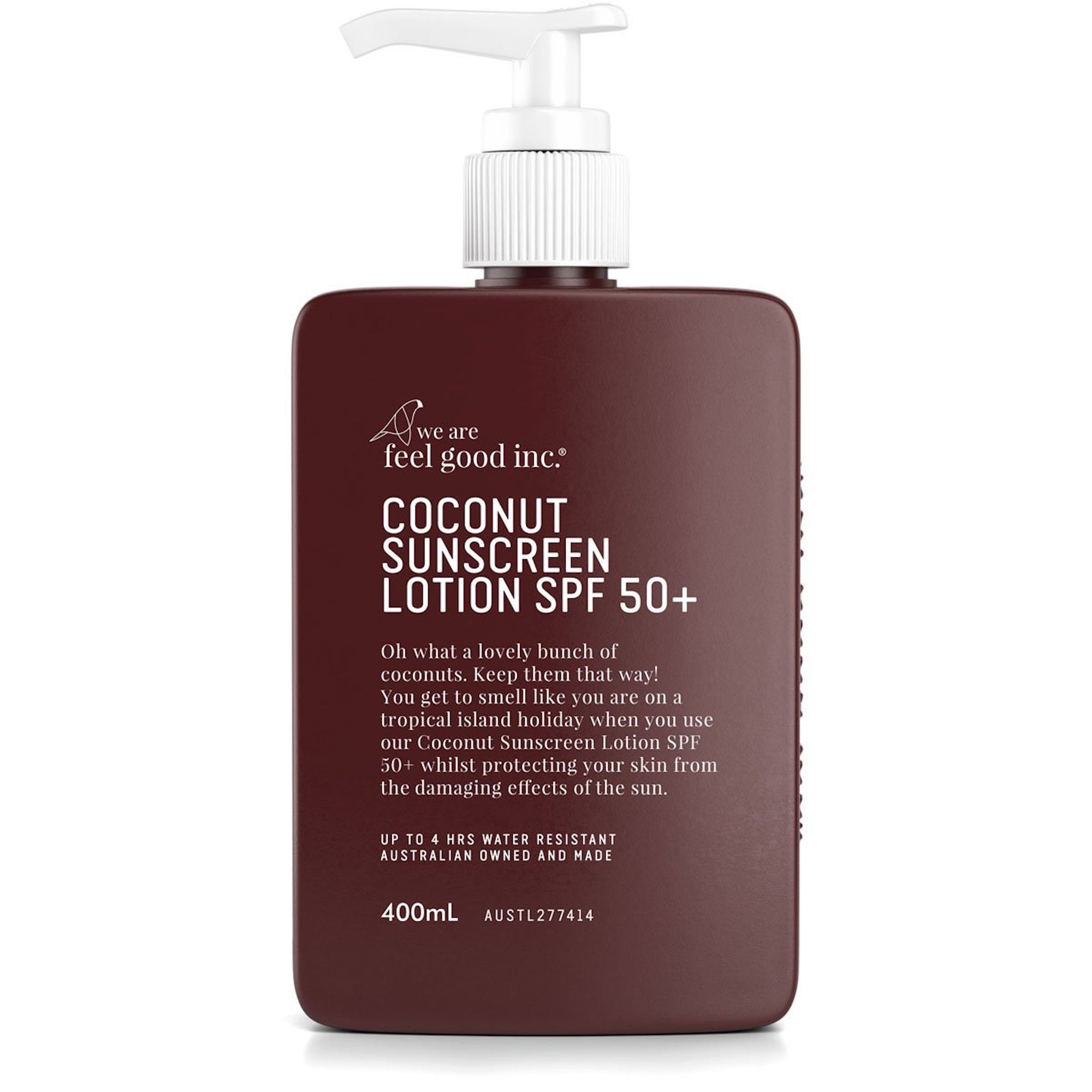 Feel Good - Coconut Sunscreen Lotion 400ml SPF 50+ **PUMP**