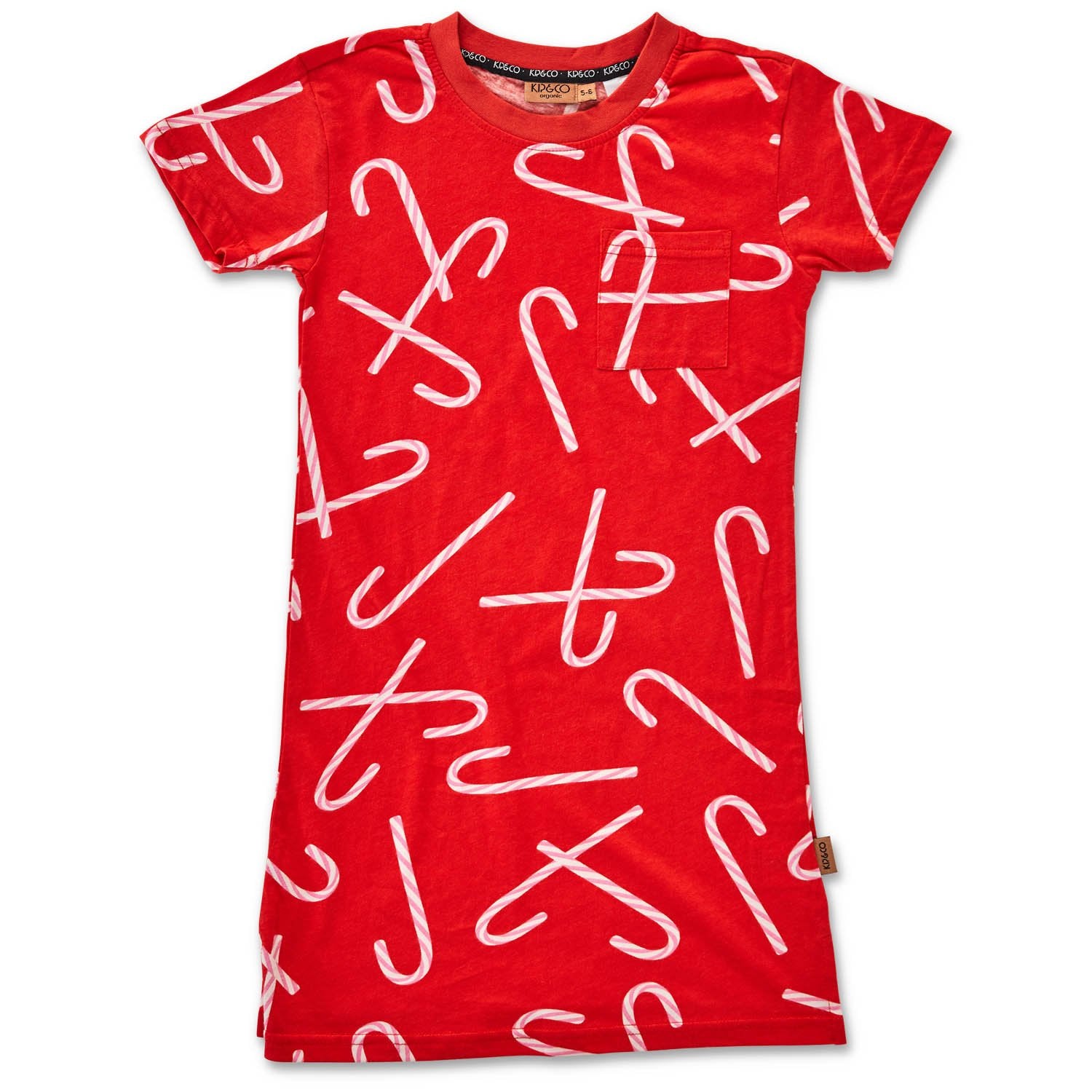 CANDY CANE RED SS NIGHTIE 5 - 6 yrs