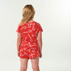 CANDY CANE RED SS TEE &amp; SHORT SET 5 - 6  yrs